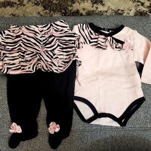 New Rumble Tumble 3/6m Onesie Set